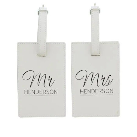 Personalised Couples Classic Cream Luggage Tags: 3 - Luggage Tags By Gift Moments