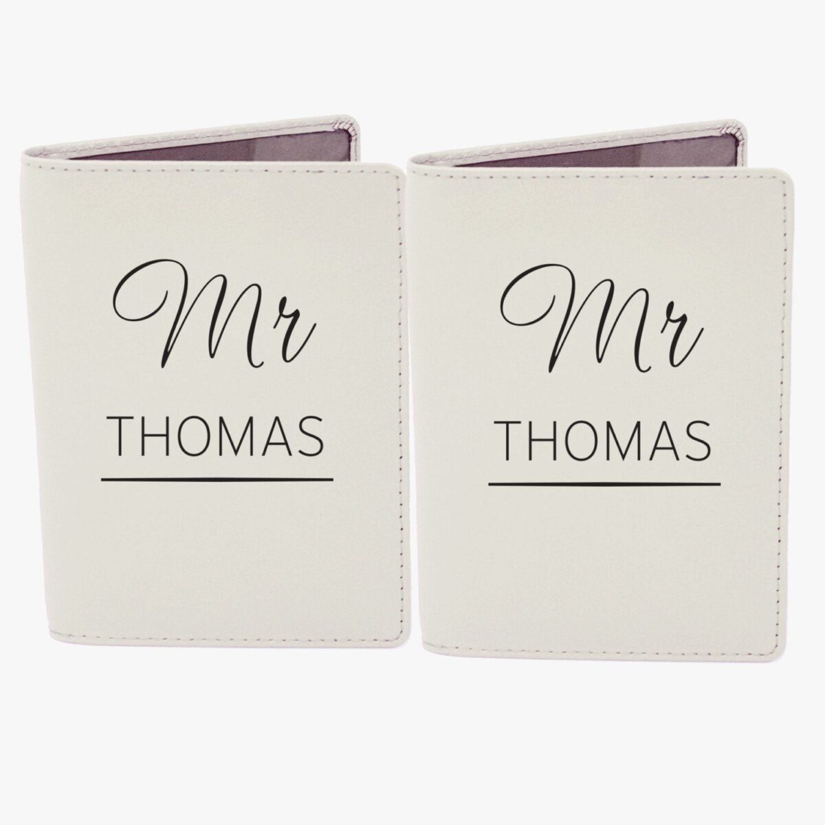 Personalised Couples Cream Passport Holders: 4 - Passport Holders By Gift Moments