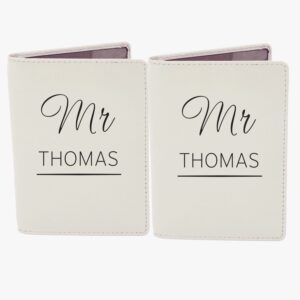 Personalised Couples Cream Passport Holders: 4 - Passport Holders By Gift Moments