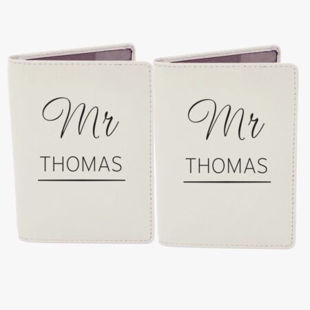Personalised Couples Cream Passport Holders: 4 - Passport Holders By Gift Moments