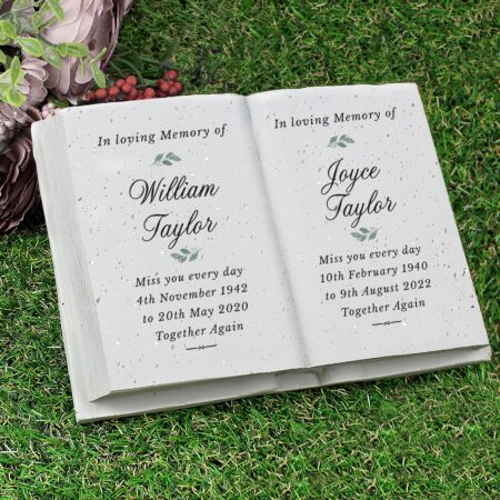 Personalised couples loving memory resin book
