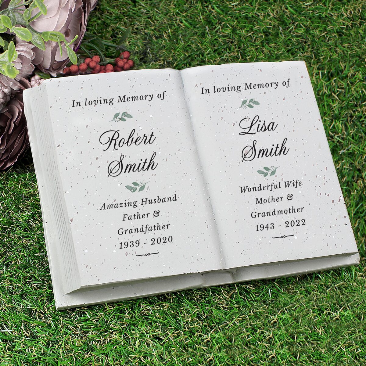 Personalised couples loving memory resin book