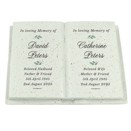 Personalised couples loving memory resin book
