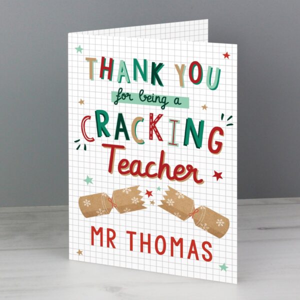 Personalised Cracking Teacher Card: 2 - Greeting Cards By Gift Moments