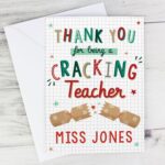 Personalised Cracking Teacher Card: 1 - Greeting Cards By Gift Moments