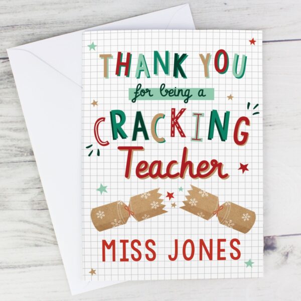 Personalised Cracking Teacher Card: 1 - Greeting Cards By Gift Moments
