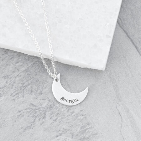 Personalised Crescent Moon Necklaces: 8 - Necklaces By Gift Moments