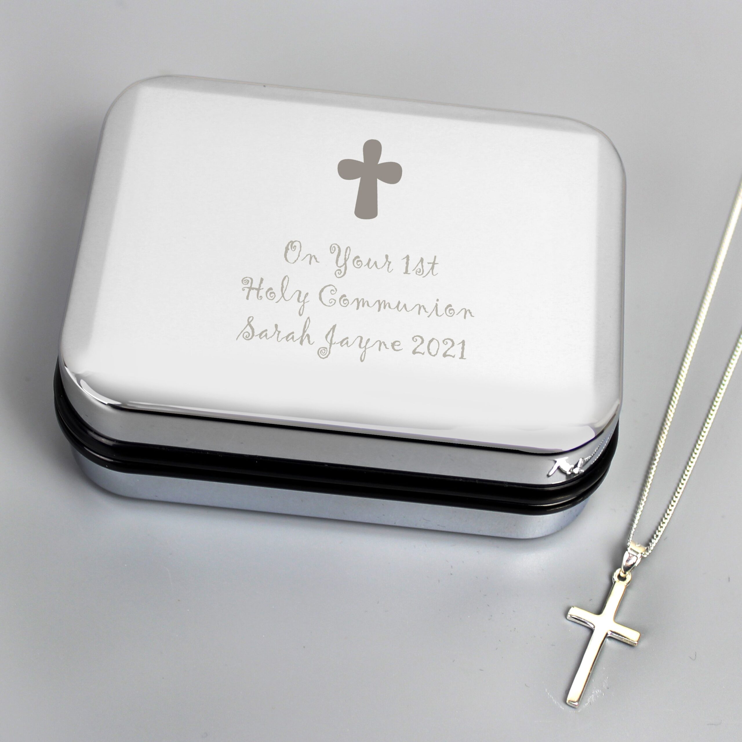 Personalised Cross Necklace and Box: 1 - Necklaces By Gift Moments