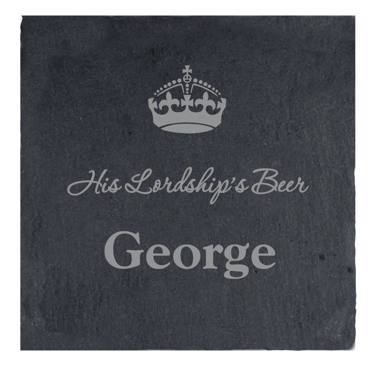 Personalised Crown Motif Single Slate Coaster: 3 - Coasters By Gift Moments