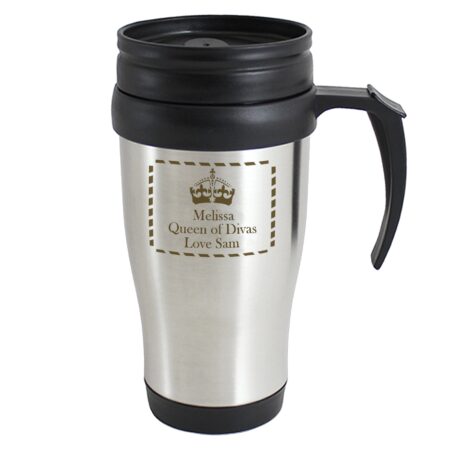 Personalised Crown Travel Mug: 3 - Travel Mugs By Gift Moments