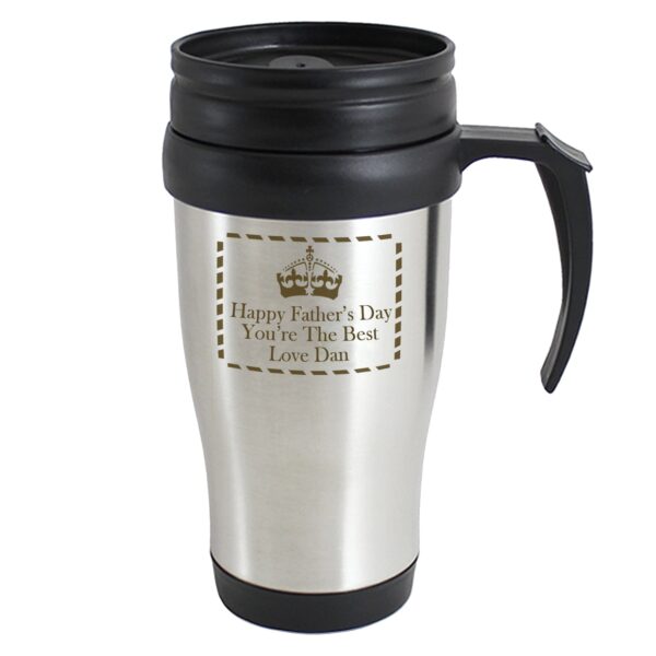 Personalised Crown Travel Mug: 2 - Travel Mugs By Gift Moments