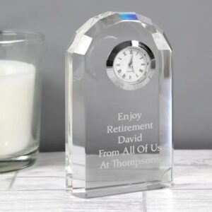 Personalised Crystal Clock: 1 - Clocks By Gift Moments