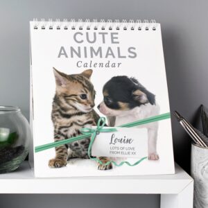 Personalised Cute Animals Desk Calendar: 1 - Calendars & Planners By Gift Moments