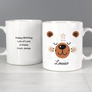 Personalised Cute Bear Face Mug: 3 - Mugs By Gift Moments