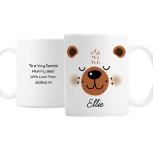 Personalised Cute Bear Face Mug: 2 - Mugs By Gift Moments
