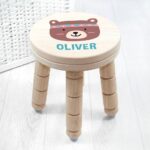 Personalised Cute Bear Kids Stool: 1 - Wooden Stools By Gift Moments