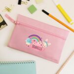 Personalised Cute Bunny Pink Pencil Case: 1 - Pencil Cases & Sets By Gift Moments