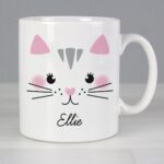 Personalised Cute Cat Face Mug: 1 - Mugs By Gift Moments