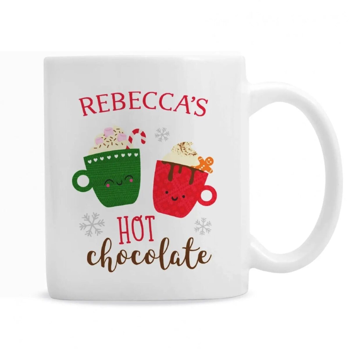 Personalised Cute Christmas Hot Chocolate Mug: 4 - Mugs By Gift Moments