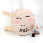 Personalised Cute Face Kids Stool: 1 - Wooden Stools By Gift Moments