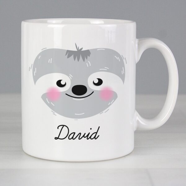 Personalised Cute Sloth Face Mug: 1 - Mugs By Gift Moments