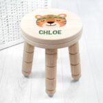 Personalised Cute Tiger Kids Stool: 1 - Wooden Stools By Gift Moments