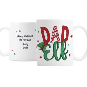Personalised Dad Elf Mug: 3 - Mugs By Gift Moments