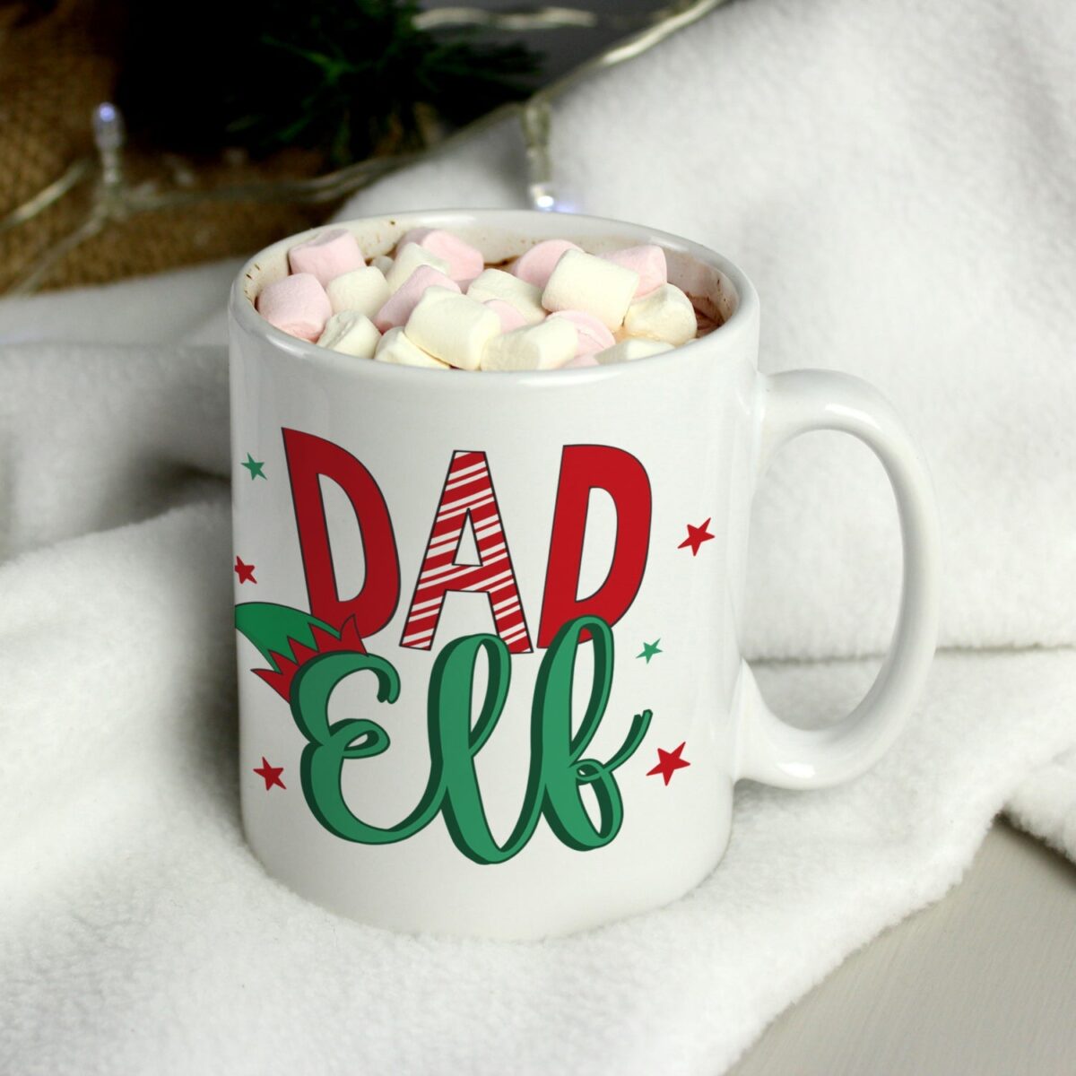 Personalised dad elf mug