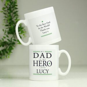 Personalised My Dad is My Hero Mug: 2 - Mugs By Gift Moments