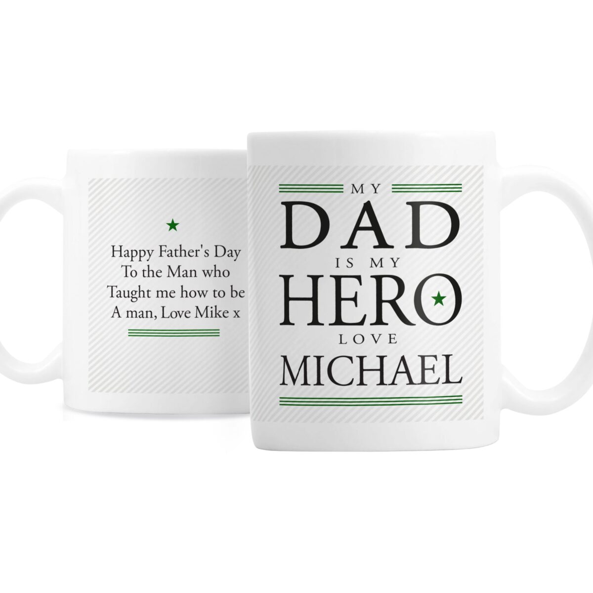 Personalised My Dad is My Hero Mug: 4 - Mugs By Gift Moments