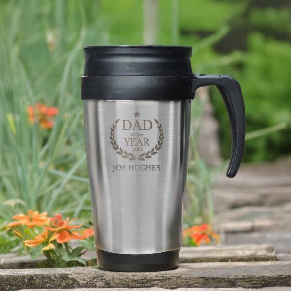 Personalised Dad of The Year Travel Mug: 1 - Travel Mugs By Gift Moments