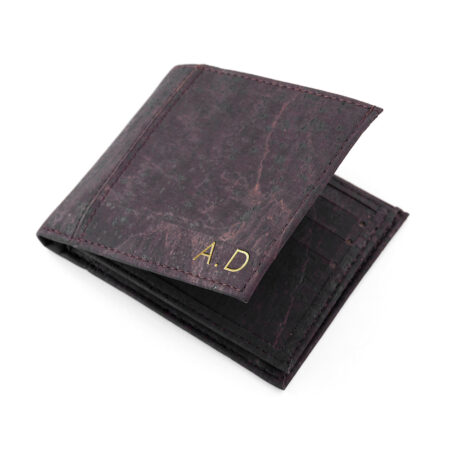 Personalised Dark Brown Vegan Leather Cork Wallet: 7 - Wallets & Money Clips By Gift Moments