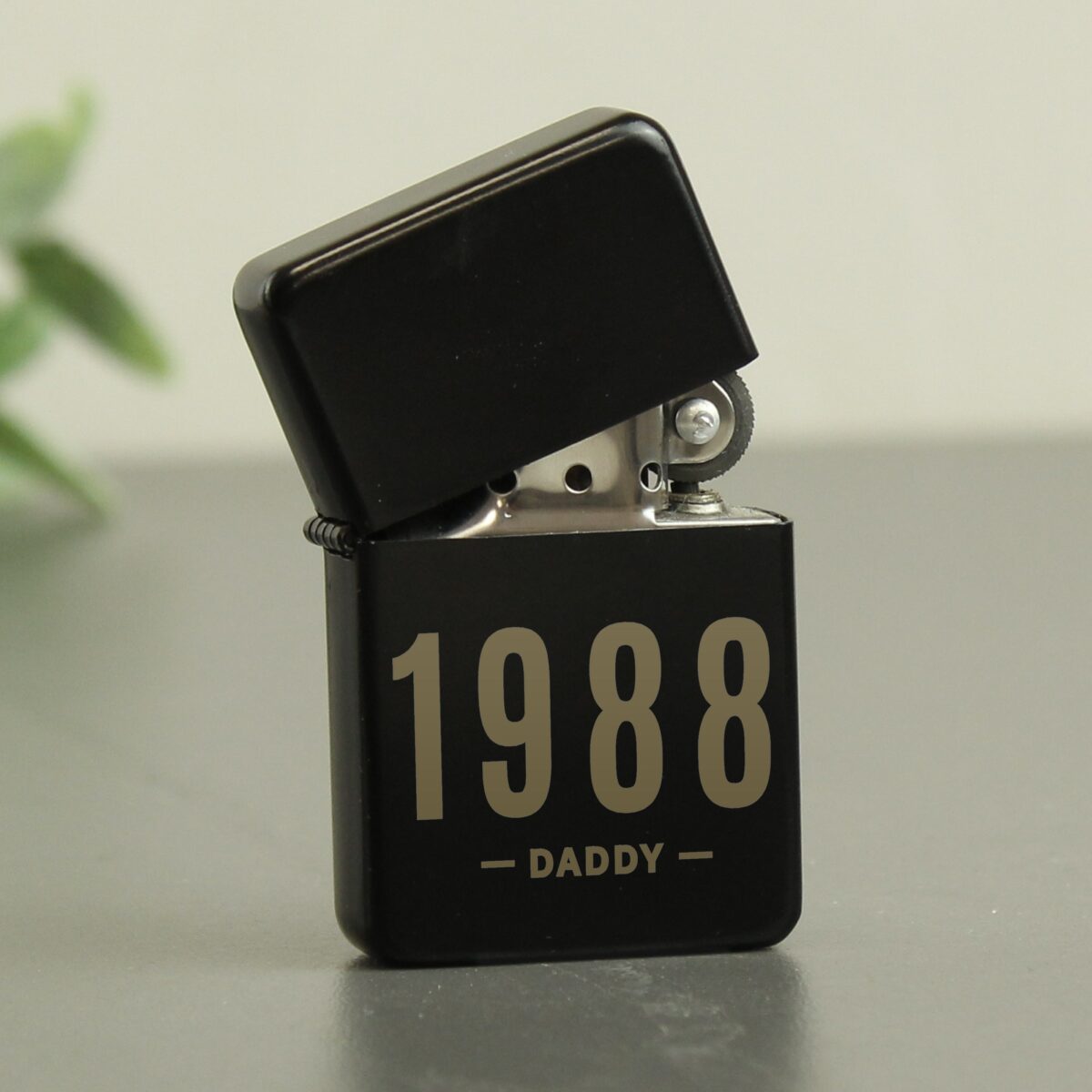 Personalised Date & Name Black Lighter: 2 - Smoking Accessories By Gift Moments