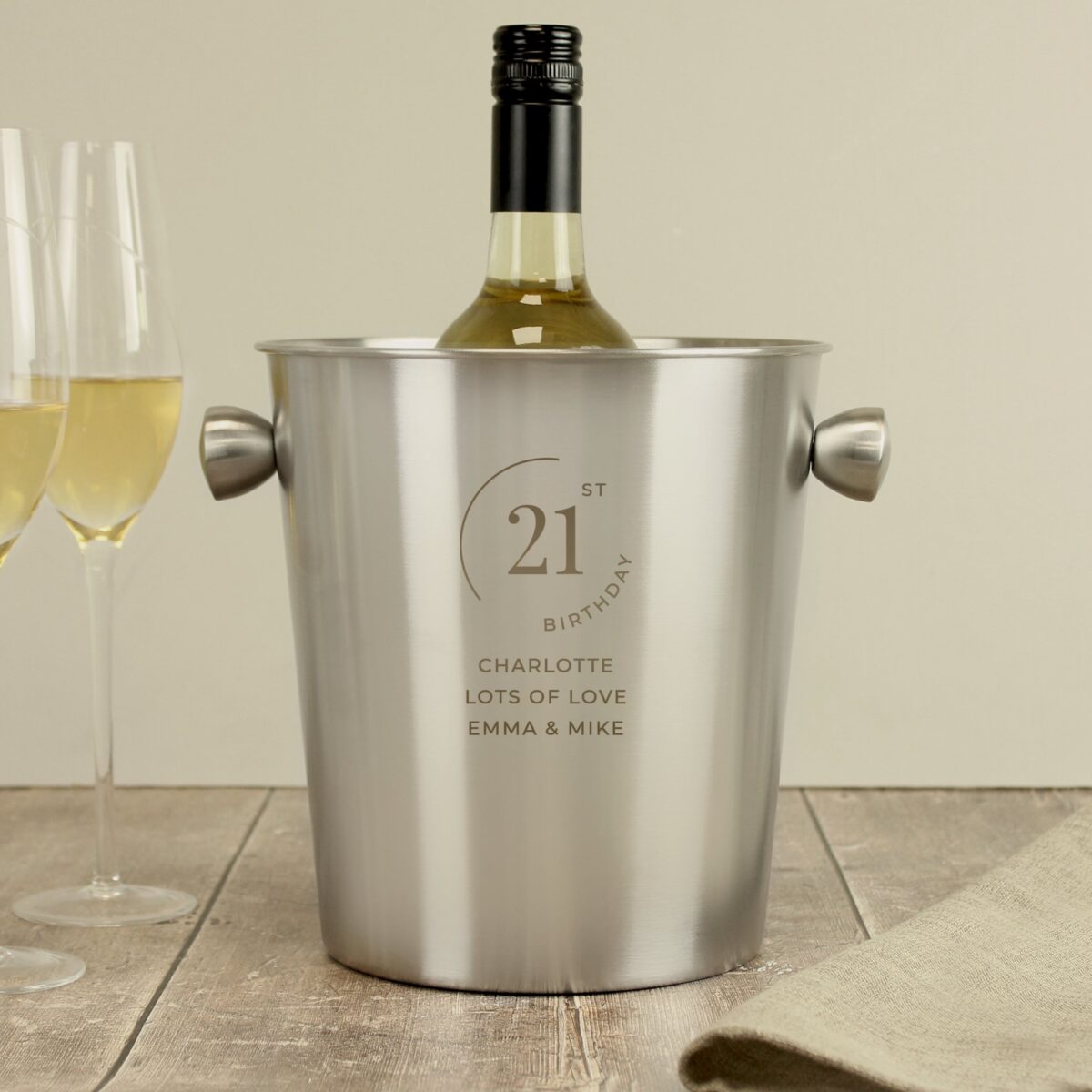 Personalised Date Stainless Steel Ice Bucket: 5 - Barware By Gift Moments