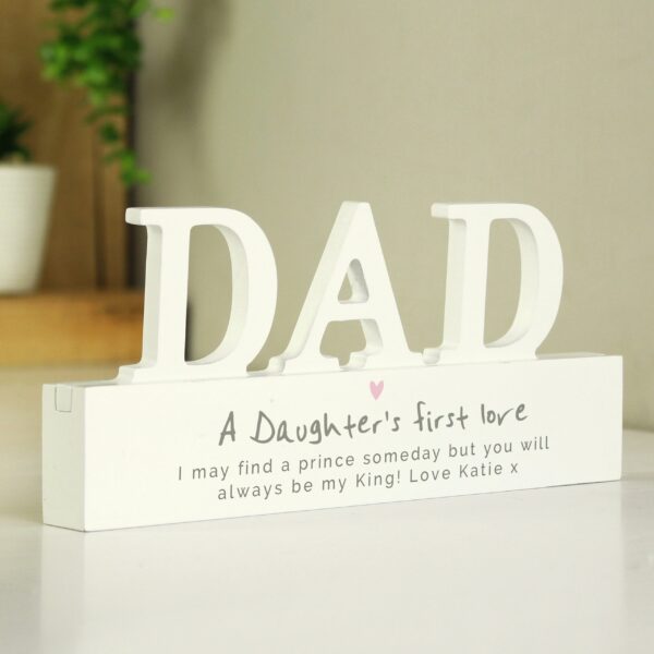 Personalised A Daughters First Love Wooden Dad Ornament: 1 - Ornaments By Gift Moments