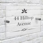 Personalised Decorative Swirl Acrylic House Sign: 1 - House Signs By Gift Moments