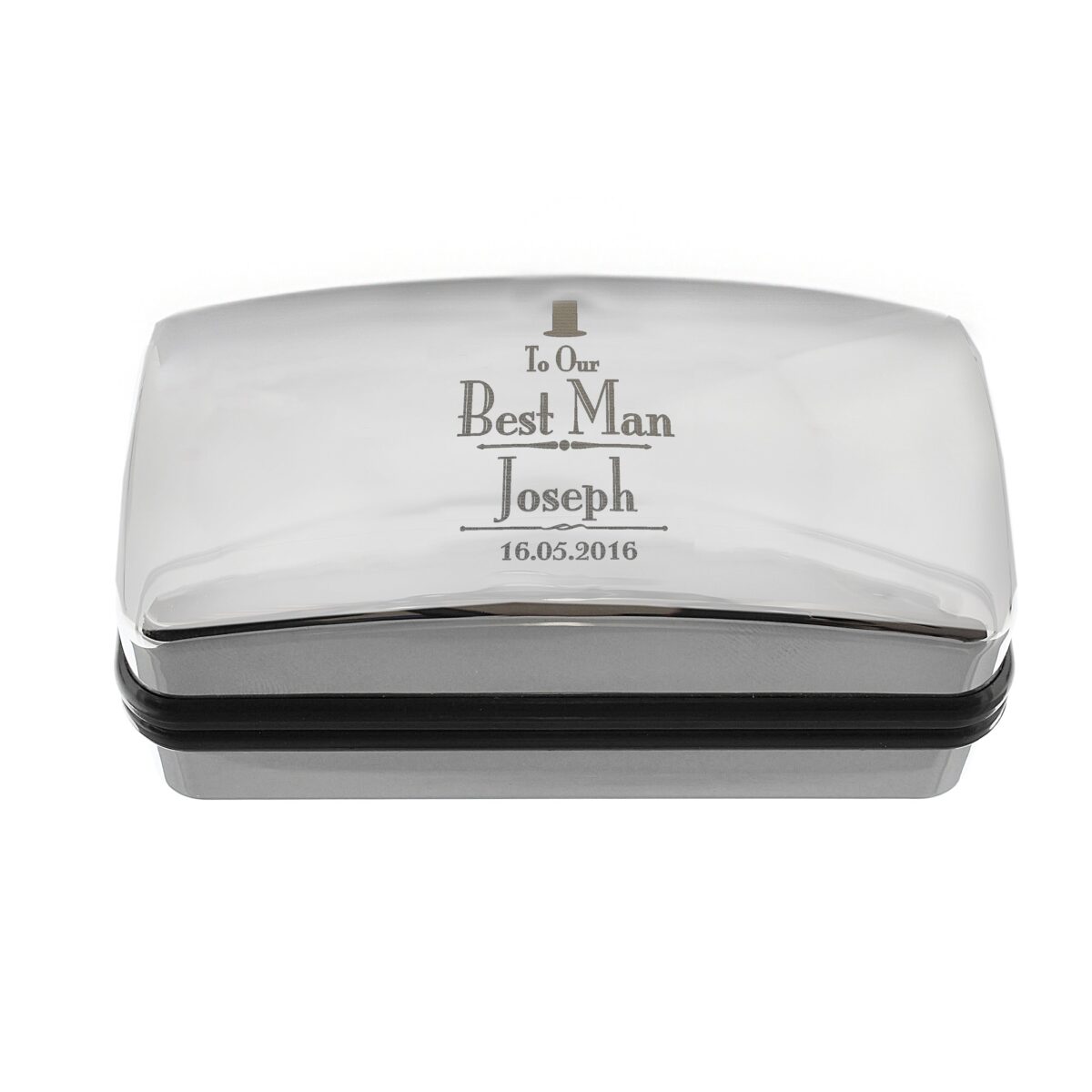 Personalised Decorative Wedding Best Man Cufflink Box: 3 - Cufflink Boxes By Gift Moments