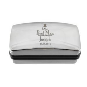 Personalised Decorative Wedding Best Man Cufflink Box: 3 - Cufflink Boxes By Gift Moments