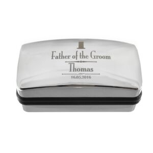 Personalised Decorative Wedding father of the Groom Cufflink Box: 3 - Cufflink Boxes By Gift Moments
