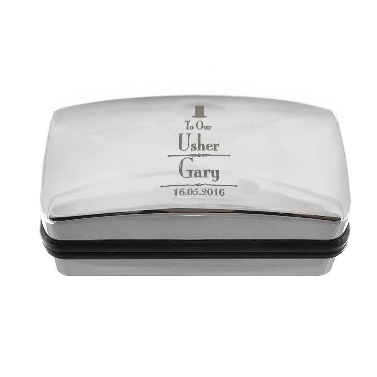 Personalised Decorative Wedding Usher Cufflink Box: 3 - Cufflink Boxes By Gift Moments