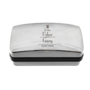 Personalised Decorative Wedding Usher Cufflink Box: 3 - Cufflink Boxes By Gift Moments