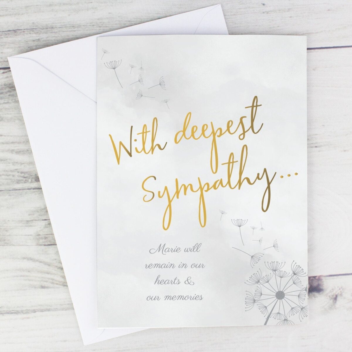 Personalised Deepest Sympathy Card: 1 - Greeting Cards By Gift Moments
