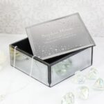 Personalised Diamante Name & Message Glass Trinket Box: 1 - Trinket Boxes By Gift Moments