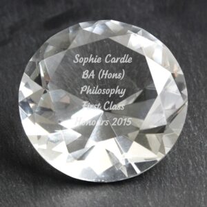 Personalised Diamond Paperweight: 1 - Paperweights By Gift Moments