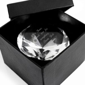 Personalised Diamond Paperweight: 3 - Paperweights By Gift Moments