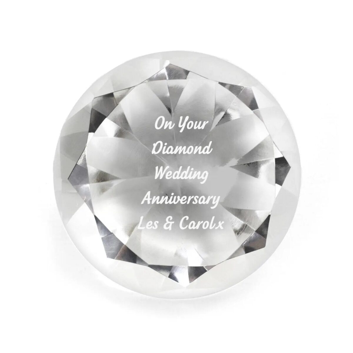 Personalised Diamond Paperweight: 2 - Paperweights By Gift Moments