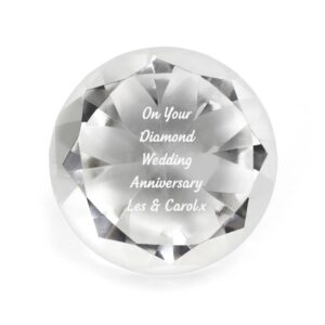 Personalised Diamond Paperweight: 2 - Paperweights By Gift Moments