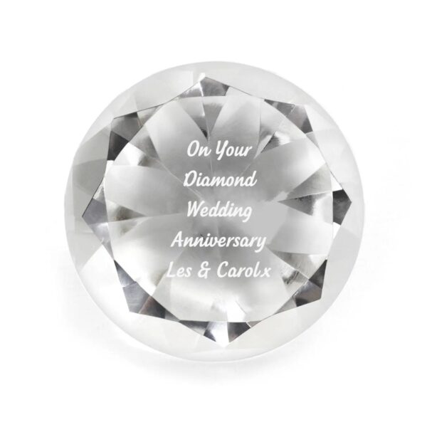 Personalised Diamond Paperweight: 2 - Paperweights By Gift Moments