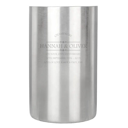 Personalised Diamond Wine Cooler: 3 - Barware By Gift Moments