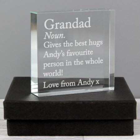 Personalised Dictionary Definition Crystal Token: 4 - Crystal Tokens By Gift Moments